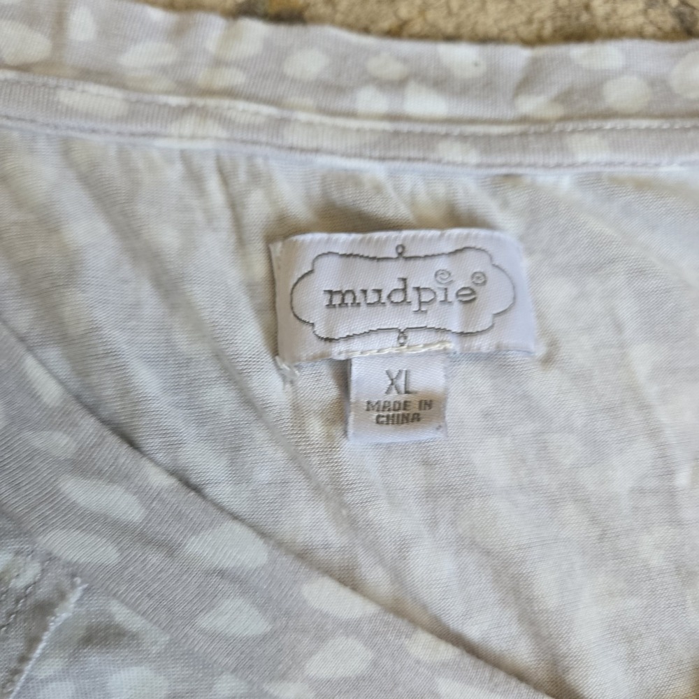 Mudpie Womens Top Shirt Tank Lot Of 2 Size XL Comfort Casual Neutral - Picture 3 of 11